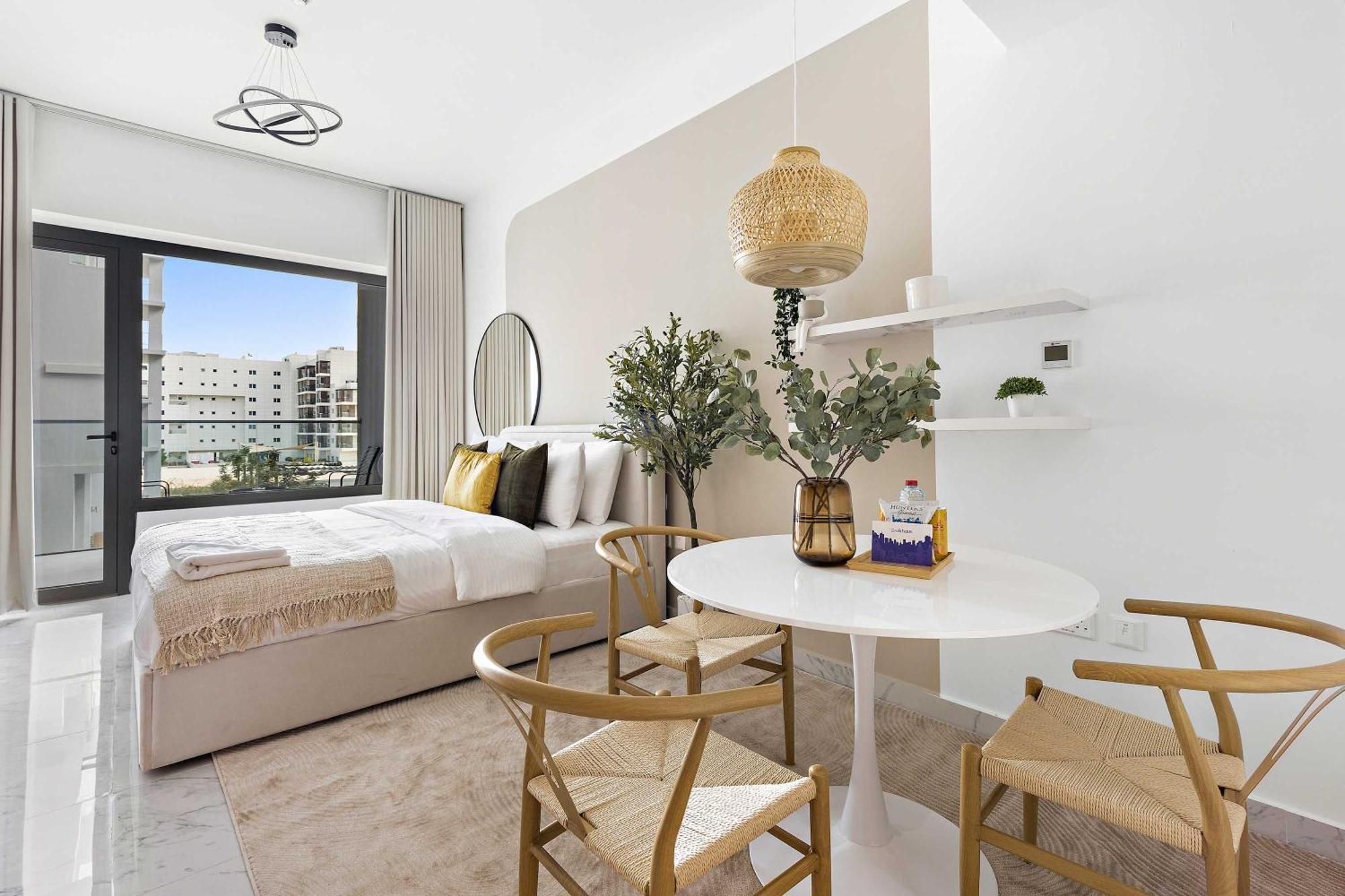 Silkhaus Chic Studio Near Masdar City Park Абу-Даби Экстерьер фото
